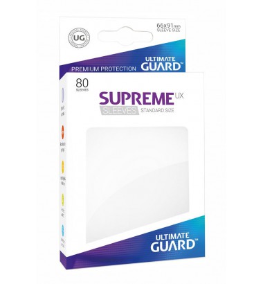 ULTIMATE GUARD Supreme UX Kaitsekiled Standard Suurus (80-ne pakk) WHITE